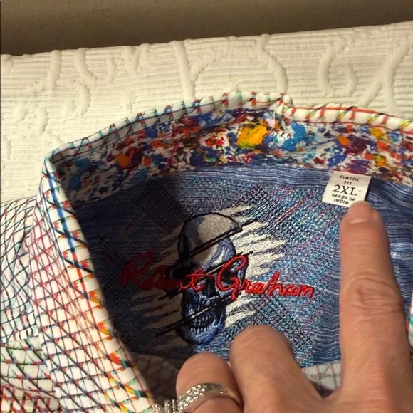 Robert Graham Men’s Multicolor Patterned Button Down Shirt. 2XL Classic Fit - Picture 6 of 11